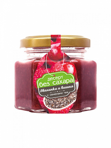 Фото Десерт без сахара (малинка и вишня)